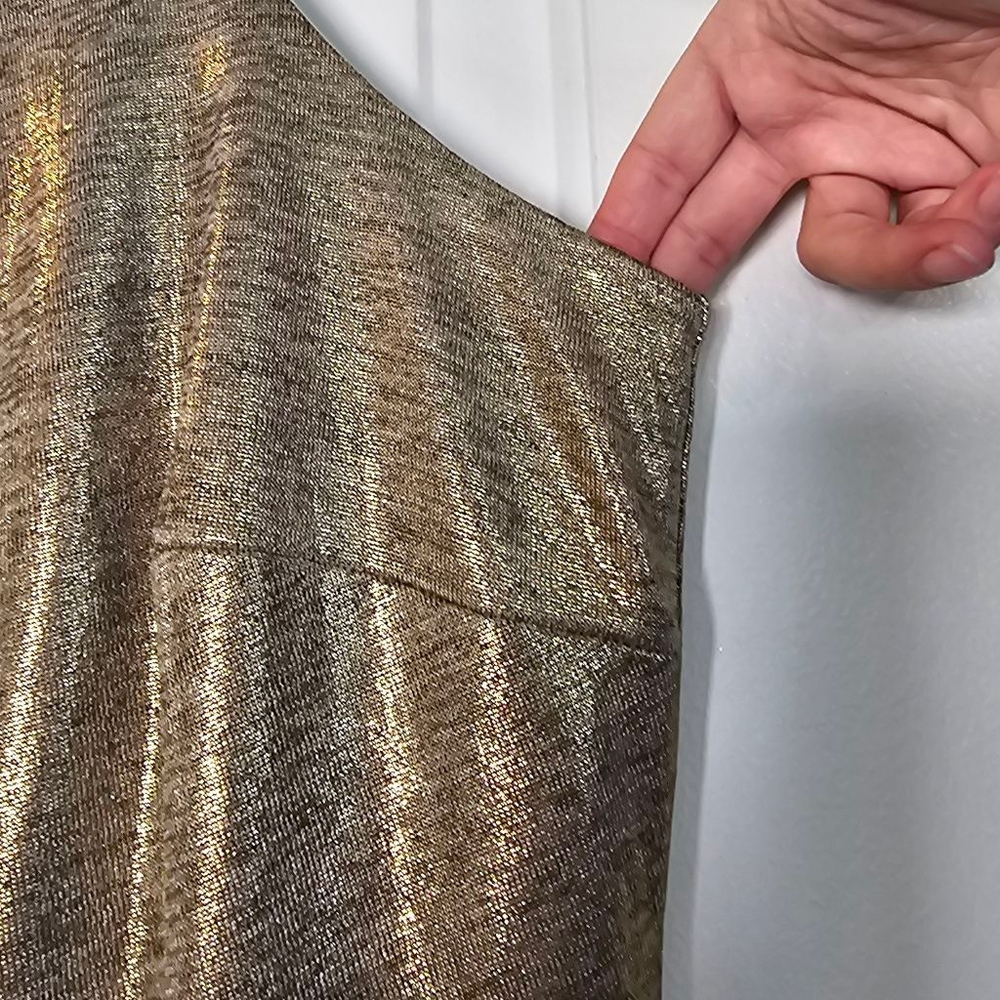 WHBM med shimmery gold midi sheath dress - Picture 6 of 10